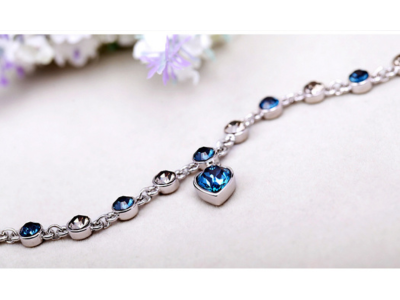 Pulseira Cristal - Coração do Oceano