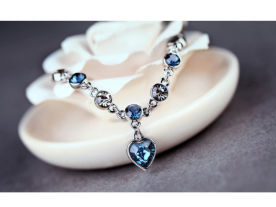 Pulseira Cristal - Coração do Oceano
