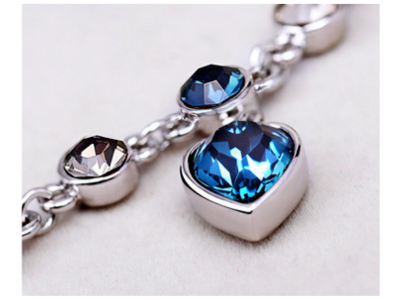 Pulseira Cristal - Coração do Oceano