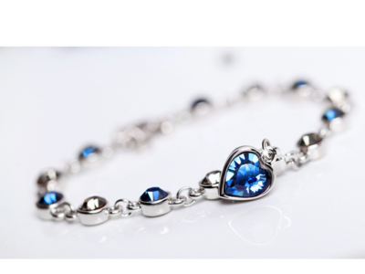 Pulseira Cristal - Coração do Oceano
